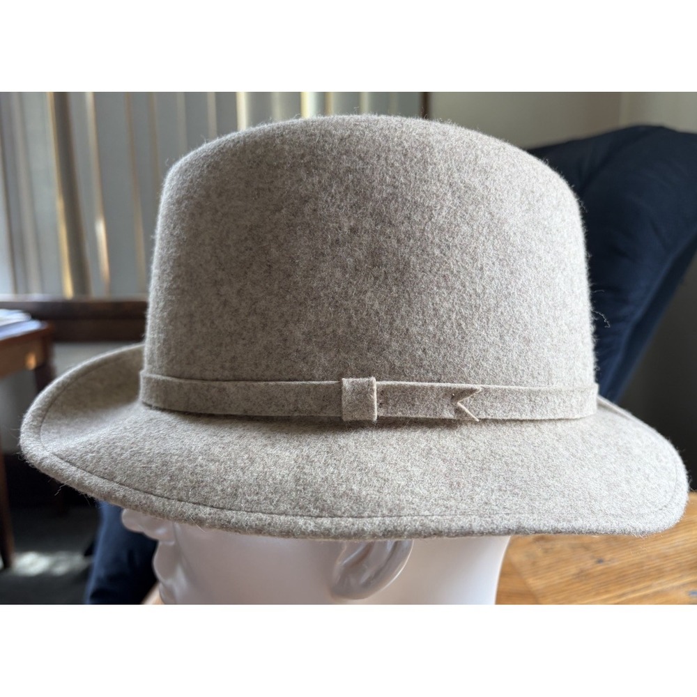 Vintage Allyn St George Fedora Hat W/rolled Brim Size L All Wool By Bollman USA - Picture 4 of 16